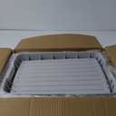 Lyellfe Plastic Dish Drying Rack, Bottle Dryer Holder with Cover Lid and Removable Drainboard, White Utensil and Cup Holder for Kitchen Counter, Dish Dryer Shelf, Medium Size