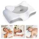 Osteo Cervical Pillow for Neck Pain Relief, Hollow Design Odorless Memory Foam Pillows with Cooling Case, Adjustable Orthopedic Bed Pillow for Sleeping, Support for Side Back Sleepers