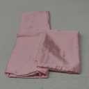 2pcs Faux Silk Pillowcase with Zipper Soft Smooth High Density Imitation Silk Travel Pillow Cover for Hair Skin Care Quick Drying Easy Clean Pink