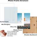 JCJMY 16x22 Picture Frame with 12x18 Mat, Display Photo 12x18 with Mat or 16 x 22 Without Mat, Wall Hanging Large 16 by 22 Poster Frame with Plexiglass, White