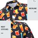 Fanient Men Golf Polo Shirts Short Sleeve 3D Printed Dry Fit Moisture Wicking 4-Way Stretch Summer Athletic Polo Shirts (M)