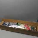 44 Pcs 4 ft Half Christmas Tree for Wall Corner Christmas Tree with Xmas Ball Light String Icicle Flowers Snowflake Ribbon Top Star for Holiday Indoor Party Decoration (Frost White)