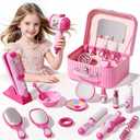 Hair Salon Toys for 5 Year Old Girls, Makeup Kit for Kids 3-5 4-6, Pretend Hair Styling Set for Girls 5-7 6-8 with Sound and Lights, Role Play Dress Up Birthday Gifts for 3 4 5 6 Girl