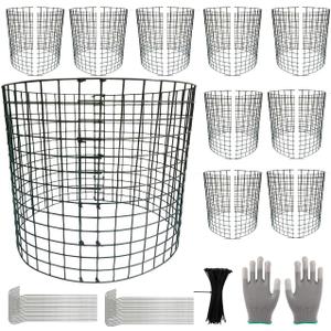 Plant Protectors from Animals for Garden  Plant Cage 10 pcs Flexible, Durable Easy Installation Customizable Fence to Protect from Rabbits, Squirrels & Other Animals