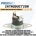 318003624 Range Oven High Limit Thermostat | Compatible with Frigidaire, Kenmore, Crosley | Replaces 318003613, 1706502, AP4567284, PS3409178