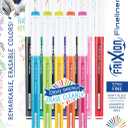 Pilot FriXion Fineliner Erasable Marker Pens, Fine Point 0.7 Mm, Pack Of 12, Assorted Colors, Erasable Pens - Ideal for School, Journaling, & Office Writing