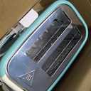 Nostalgia New and Improved Wide 2-Slice Toaster Perfect For Bread, English Muffins, Bagels, 5 Browning Levels, With Crumb Tray & Cord Storage, Aqua