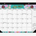 Comix 2025-2026 Floral Desk Calendar - 18 Month Desk Calendar (July 2025–Dec 2026) | 17"x12" Thick Paper with Classic Design for Office & Home 