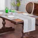ARTABLE Rectangle Table Runner Fabric Farmhouse Gray Home Garden Table Runners with Well-Trimmed Edge for Picnics Indoor and Outdoor Dining Holiday Long Tables (Gray, 16 x 84 Inch)