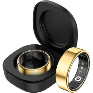 Smart Ring Heart Rate Monitor Sleep Tracker Fitness Ring Blood Pressure Fitness Tracker Pedometer Calories Step Counter Health Smart Rings for Men Women with Charging Case (#12)