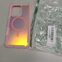 Bonoma for iPhone 16 Pro Max Case, Iridescent Back, Magnetic Support for MagSafe Shockproof Cover, Crystal and Corner High-Duty Protection for Girls Women -Pink