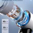 Portable Handheld Fan Turbo, High Speed Cooling Mini Fan Handheld, Digital Display,Portable Cold Air for Makeup, Travel, Camping, Outdoor Use,Gifts for Women (White)