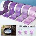 Resistance Bands for Working Out, 5-Pack Elastic Loop Exercise Bands for Strength Training Stretching, Home Gym Equipment for Pilates Yoga Physical Therapy, Leg Glute Arm Workout Kit for Women Men (Purple)