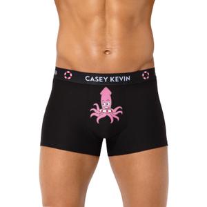 Casey Kevin Mens Valentines Underwear Sexy Novelty Cotton Boxer Briefs for Valentine's Day Gifts 3D Pouch Couple Underwear (Black, L)