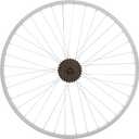 Hiland 27.5" x1.75" Alloy Rear Bike Rim for 1.75 to 2.215 Inch Wide Tire, Disc Brake Compatible, Rear MTB Wheel with 7 Speed Freewheel, Bolt On Axle, Bicycle Accessories for Adult Bikes, Silver