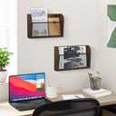 YINMIT 2 Packs Wall File Organizer-Holder, Hanging File Organizer, Wall Mounted File Holder, Wall Mount Paper Folder Rack for Office and Home