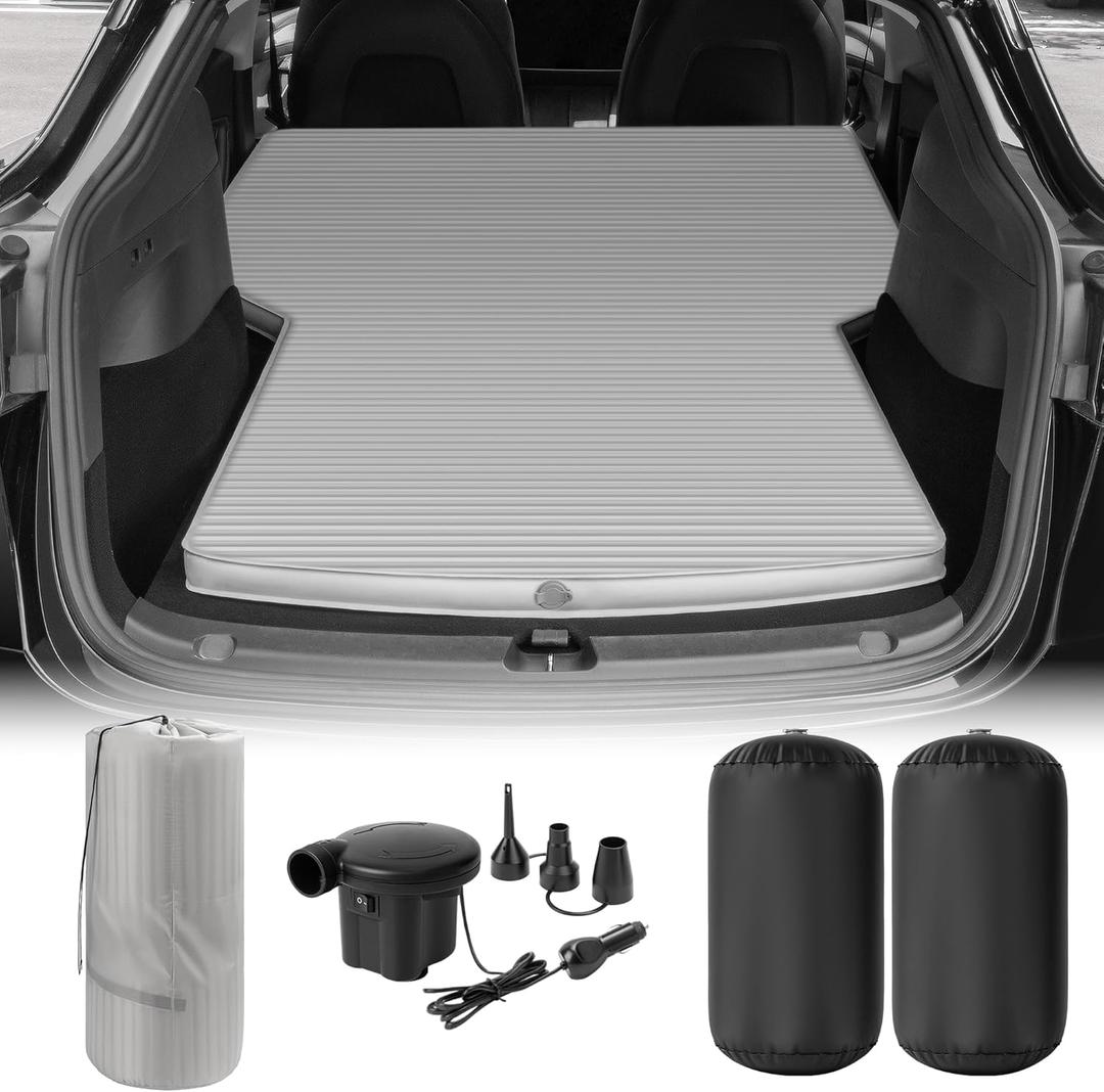 Uireefly Tesla Model Y Mattress Bed Mattress for Tesla Model Y 20202025 Inflatable Camping Mattress with Air Pump Grey