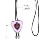 GelConnie Bolo Tie for Women Heart Cowboy Necktie Flower Gothic Mens Bolo Ties Bolero Necklace Red Western Ties for Men