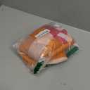 Whaline Scalloped Edge Orange Pink Striped Tablecloth Waterproof Fabric Tablecloth Rectangle Table Cover for Home Kitchen Table Decoration, 55 x 70 Inch