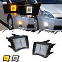 For 2010 2011 Toyota Prius Front bumper Turn Signal Lights Parking Lamps Switchback 2 in1 Amber/white Led Clear Lens 8151147020, 8151147022