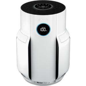 Shark Air Purifier for Home, NeverChange, for Large Room, Bedroom, Home Office, HEPA-Exceeding Filter, Captures Pollutants, Pet Dander, Dust, Odor, Smoke, and More, HP153, White (White (650 sq. ft))