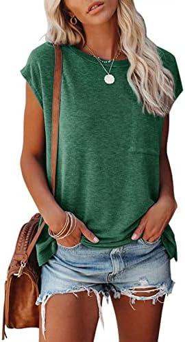 MIROL Women's Short Sleeve Tunic Tops 2025 Basic Loose T Shirts Solid Color Batwing Sleeve Casual Tee (Green, Large)