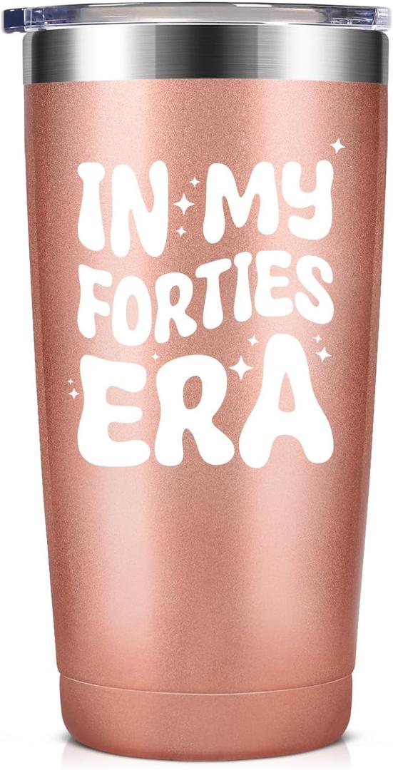 40th Birthday Gifts Women 20oz Tumbler, 40th Bday Decorations for Women, Funny 1985 Birthday Gifts for Her Mom Wife Friends Sister, 1985 40 Year Old Gift Ideas