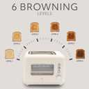 WILLOW Eco Series 2 Slice Toaster with Clear-View Window, 6 Shade Settings, 900W Retro Toaster with Extra Wide Slots, Bagel, Cancel, & Defrost Buttons, Toasters 2 Slice w Crumb Tray for Easy Cleanups
