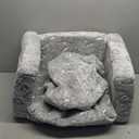 ALIMORDEN 2-in-1 Flip Out Cuddly Sherpa Toddler Couch, Convertible Sofa to Lounger, Glow in The Dark ,Dinosaurs