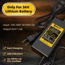 Carsty UL-Certified 42V Hoverboard Charger | 1.5A Fast Charge for Electric Scooters (5-in-1 Plugs, Compatible with Jetson, Segway & Gotrax)