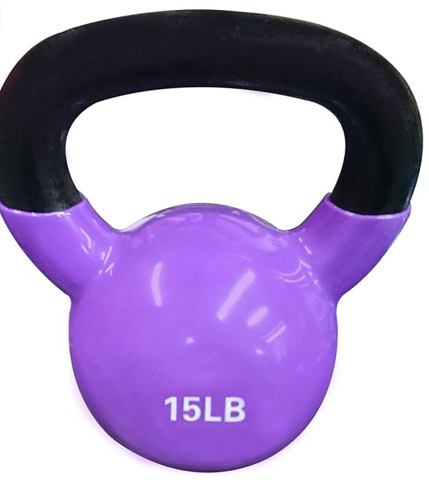 Amazon Basics Vinyl Kettlebell, 15 Lb