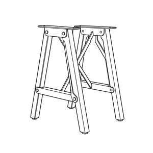 Heavy-Duty Metal Table Legs, Folding Industrial Steel Furniture Base for DIY Desks, Workbench & Dining Tables (Black)