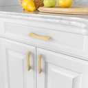 Amerdeco 10 Pack Brushed Gold Cabinet Pulls 3.75 Inch(96MM) Hole Centers Kitchen Cabinet Handles for Cabinets Cupboard Handles Drawer Pulls ZH0085