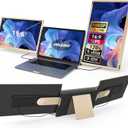 15.6 Laptop Screen Extender, Laptop Monitor Extender 120% sRGB FHD 1080P IPS Type-C/HDMI/USB-A Plug & Play Portable Triple Monitor for 13-17 Laptops Compatible with Mac, Wins, Android, Chrome