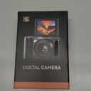 Digital Camera 4K for Photography and Video, 56MP Autofocus Vlogging Camera for YouTube, 3" 180 Flip Screen & 16X Digital Zoom, Compact Travel Cameras with 32GB SD Card for Beginners & Adults (Black)