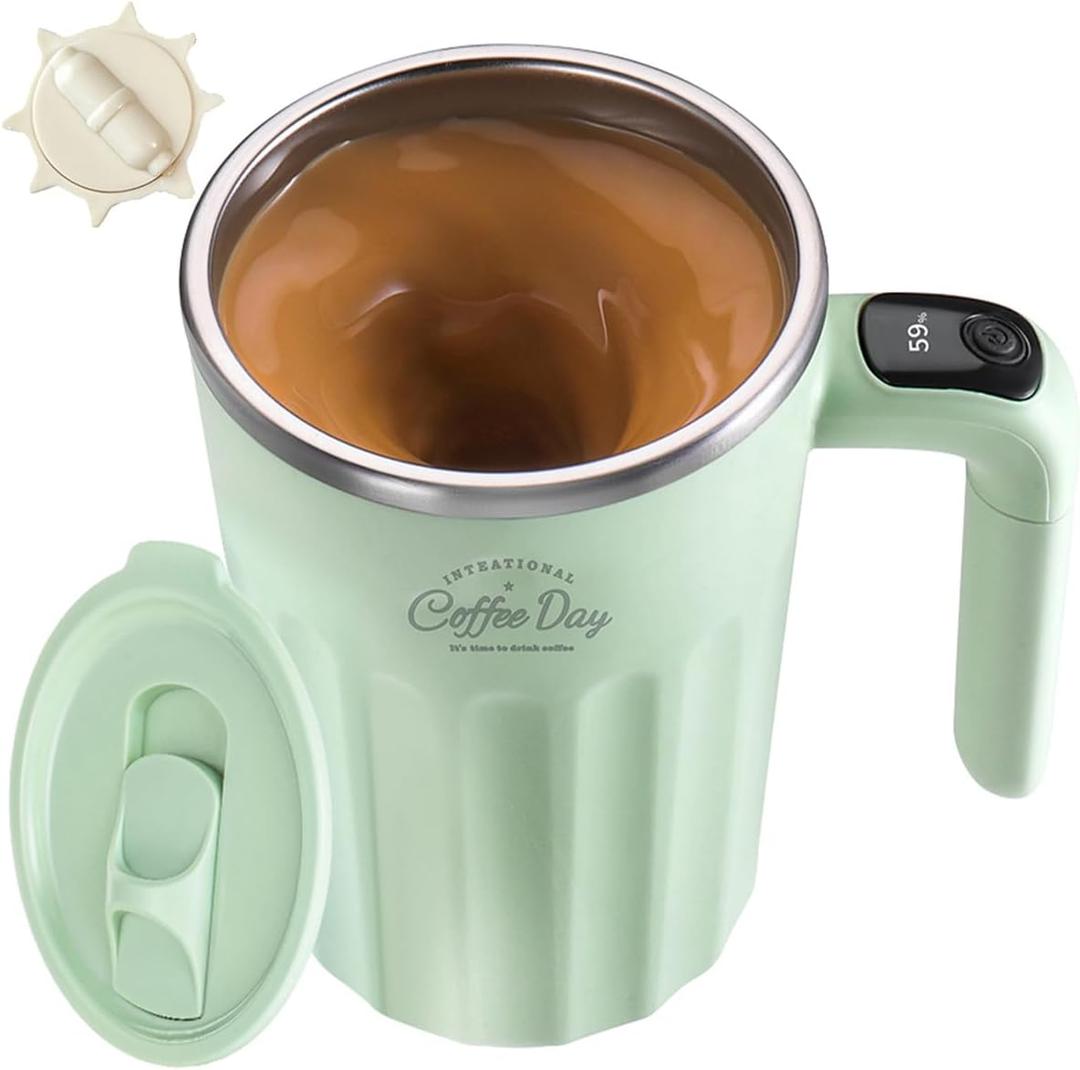 Electric Mixing Mug,Electric Stirring Coffee Mug,Stirring mug,Coffee Mugs,Suitable for Coffee, Milk, Cocoa and Other Beverages