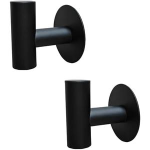Kruodop Adhesive Hooks Towel Hooks for Bathroom,2 Packs Wall Mount Towel Holder, Matte Wall Robe Hook,Stainless Steel Heavy Duty Door Hanger Towel Hook for Kitchen, Bedroom,Hotel, Set of 3