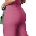 Women's formal elegant and sexy straight pants business party jumpsuit (Pink, S)