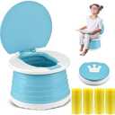 Portable Potty for Toddler Travel Foldable Potty Seat for Toddler Training Toilet for Kids Boys Girls Car On The Go Potty Travel Toilet Chair for Camping Park Indoor/Outdoor