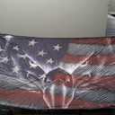 American Flag Bald Eagle Windshield Sun Shade Umbrella USA Patriotic July 4th Foldable Car Front Window Sunshade Blocks UV Rays Heat Keep Vehicle Cool (55" x 27.5")