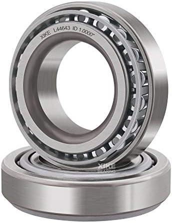 XiKe 2 Set Wheel Bearings SET14 - L44643/L44610 - ID 1.0000" x OD 1.9800",Tapered Roller Bearings Cup and Cone, Fits for Very Many Car and Trailer Axles.