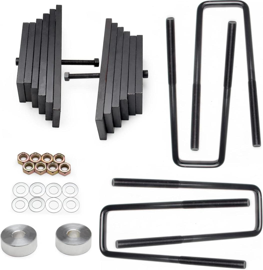 3" Adjustable Front Leveling Lift Kit Compatible with 1999-2004 Ford F-250 F-350 Super Duty 4x4 4WD Models