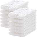 12 Pack Muslin Burp Cloths 100% Cotton Muslin Cloths Large 20''x10'' Extra Soft and Absorbent Baby Burping Cloth - White (10x20 Inch (Pack of 12))