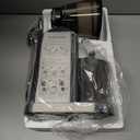 AMZCHEF Coffee Grinder, Burr Coffee Bean Grinder for Home Use with 48 Precise Grind Settings, Detachable Funnel Stand for Espresso, LED Control Panel, Anti-static Design, Silver