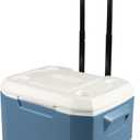 Coleman Xtreme 50qt Rolling Cooler with Wheels, Extra-Walled Insulation Keeps Ice up to 5 Days, Portable Wheeled Hard Chiller (Blue)