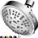 HOPOPRO Upgraded 9 Settings High Pressure Shower Head, NBC News Recommended Brand Fixed Showerhead Adjustable Bathroom Showerhead Multi-functional Rainfall Showerhead for Low Water Flow (Chrome)