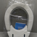 Carex Hinged Round Raised Toilet Seat Riser, Adds 3.5 Inches of Height, 300 lbs Capacity, Elevating and Raising Seat for Elderly and Handicap, Universal, Slip-Resistant, White