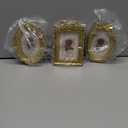Vicenpal 3 Pcs Tiny Picture Ornate Frames 2.5 x 3.5 Inch Small Vintage Oval Picture Frames Gold Vintage Baroque Ornate Antique Resin Frame Table Top Display Frame for Home Wedding Decor (Gold)