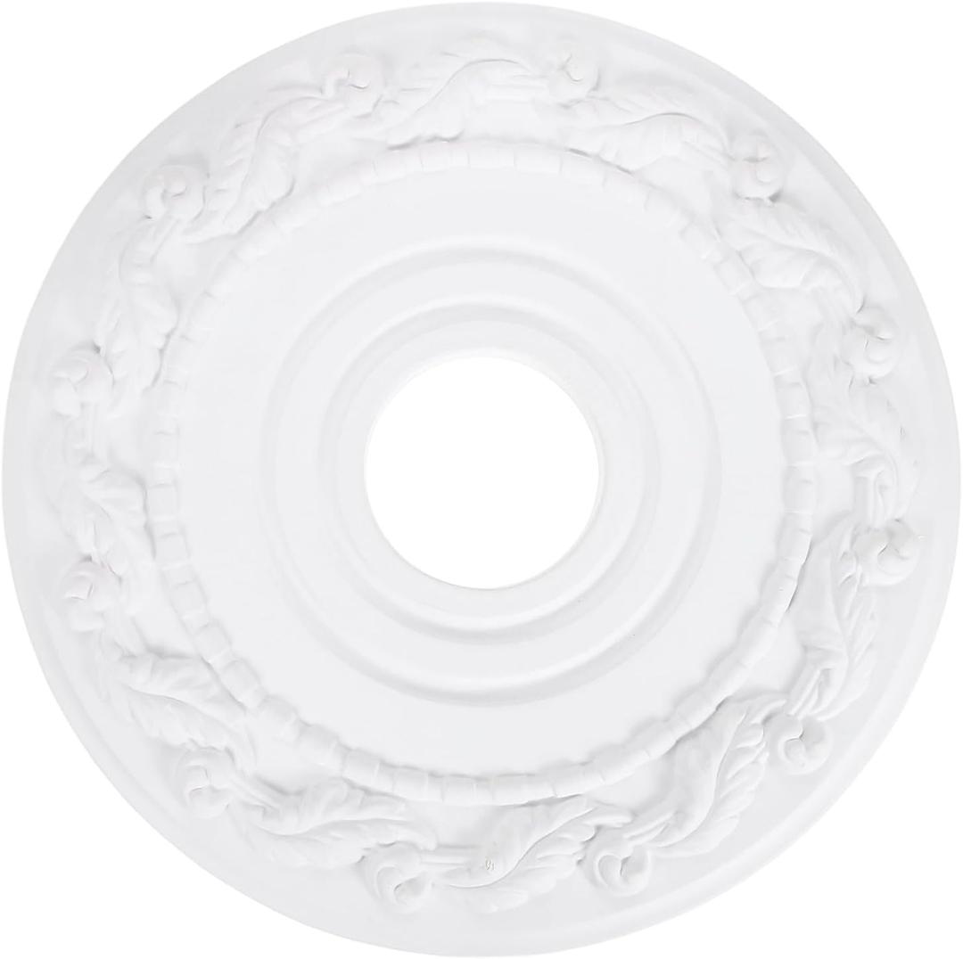 PATIKIL 16" OD x 3.74" ID PU Decorative Ceiling Light Medallion Cover White