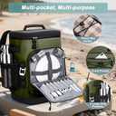 Large 52cans Cooler Backpack, Insulated, Waterproof, Leak Proof, 30L Large Capacity
